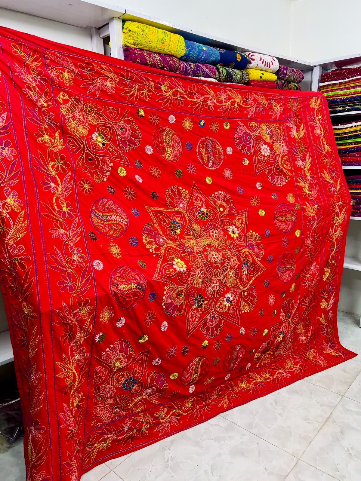 জামালপুরি নকশিকাঁথা( লাল  কালার)