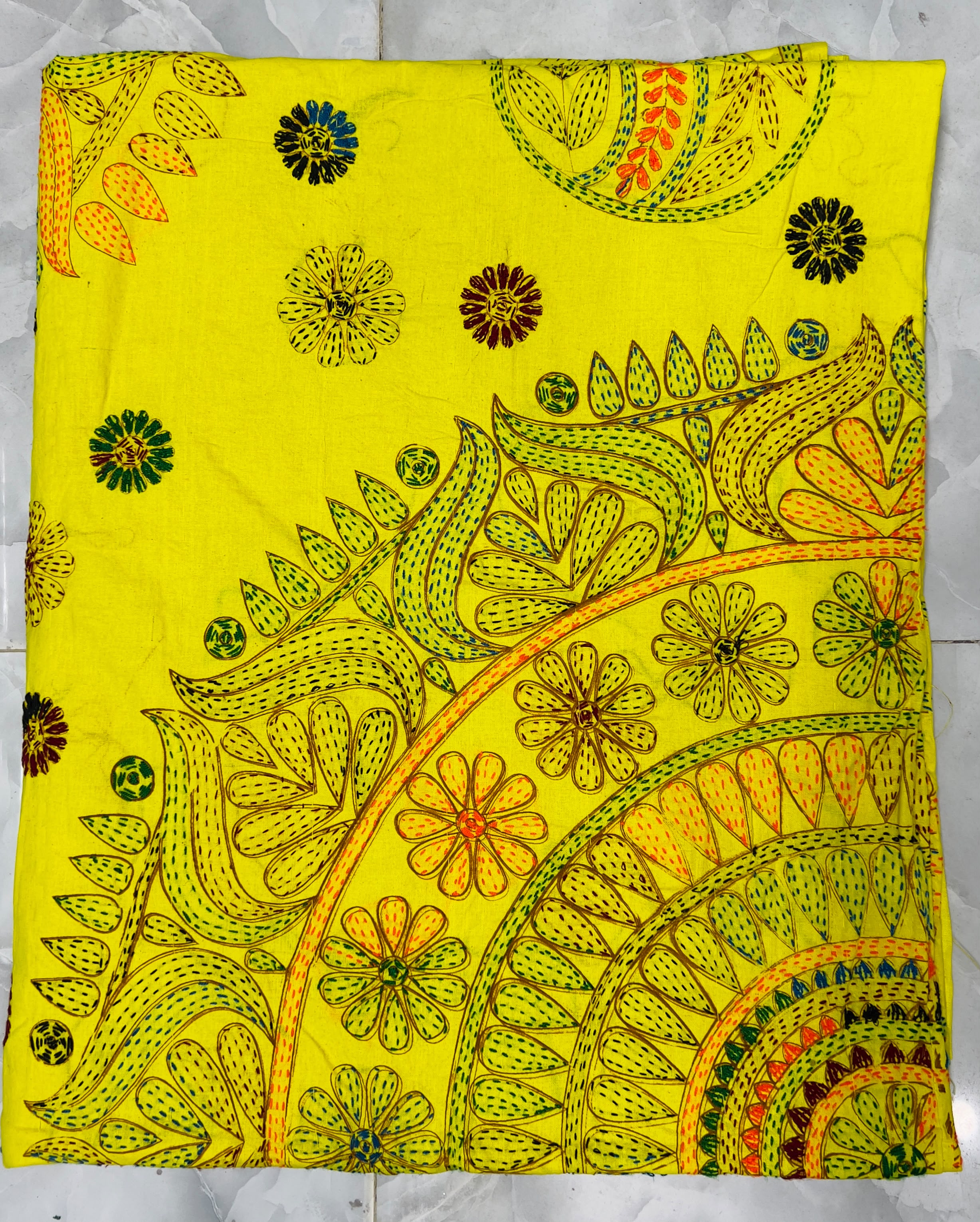 জামালপুরি নকশিকাঁথা(হলুদ  কালার)