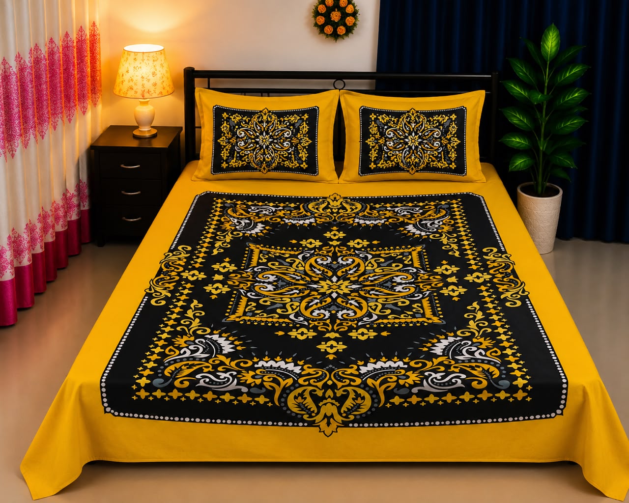 লাক্সারি প্যানেল বেডশিট